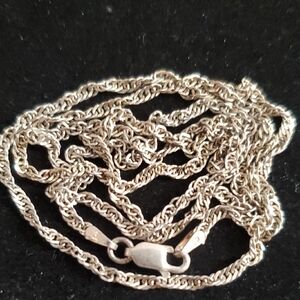 925 Sterling Silver Chain Necklace , 24" ,5.1 grms , Milor , Italy.